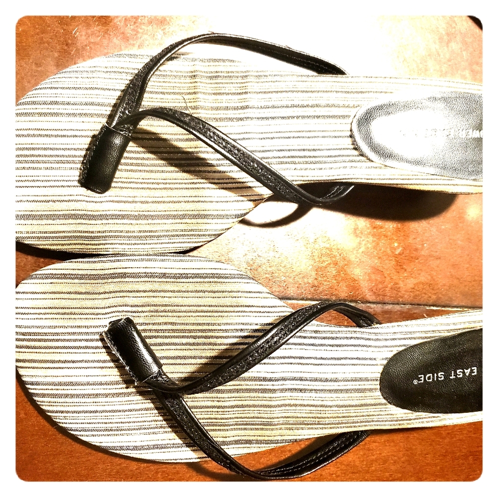 Size 11 kitten heel flip flops